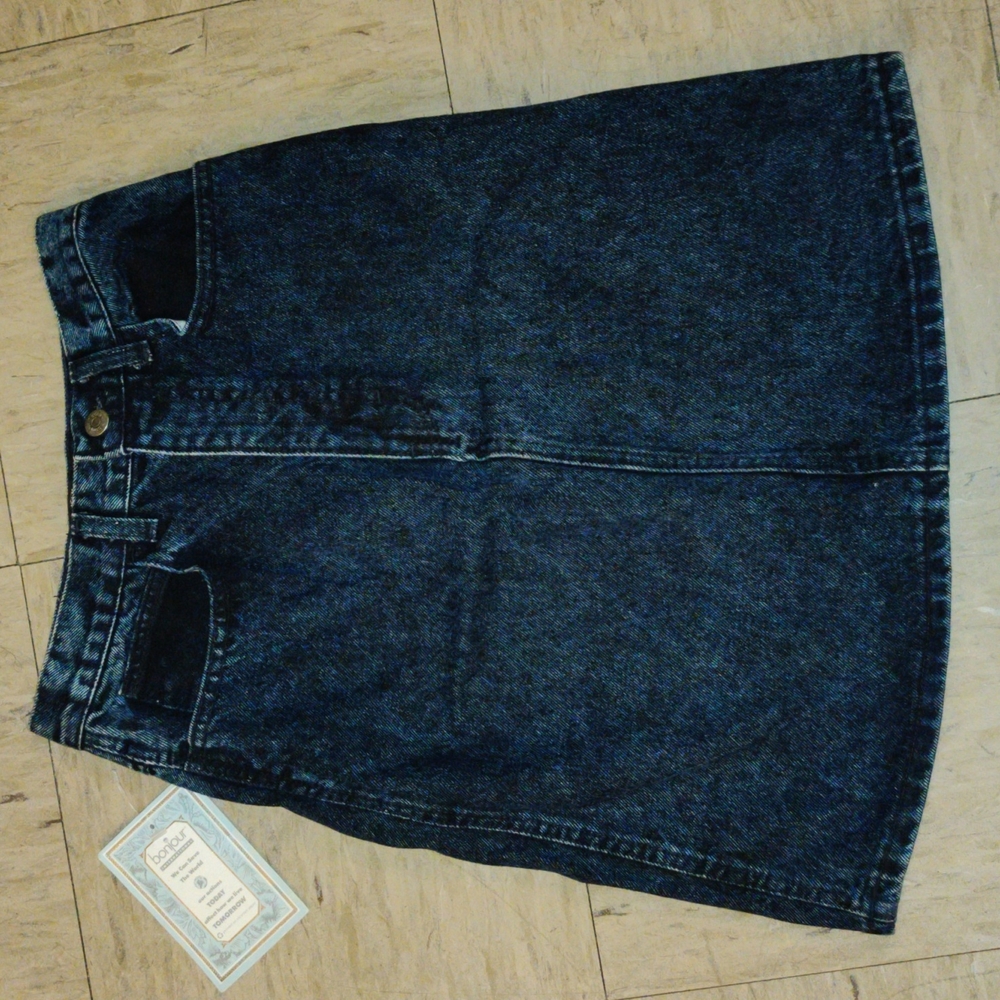 Bonjour Dark Blue Denim Jean Skirt 6